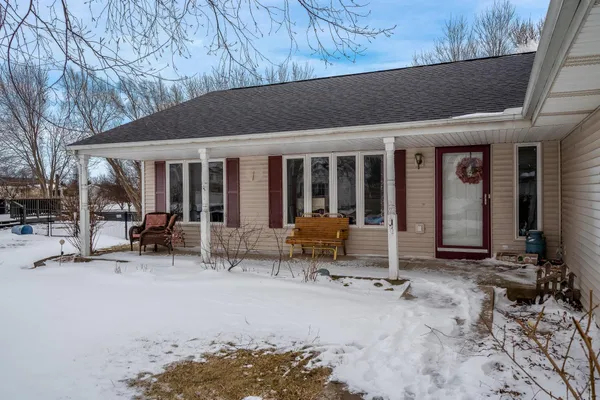 a view of outdoor space with seating