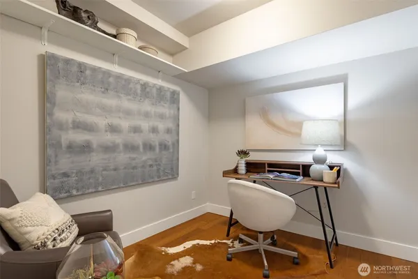 a room with furniture and windows