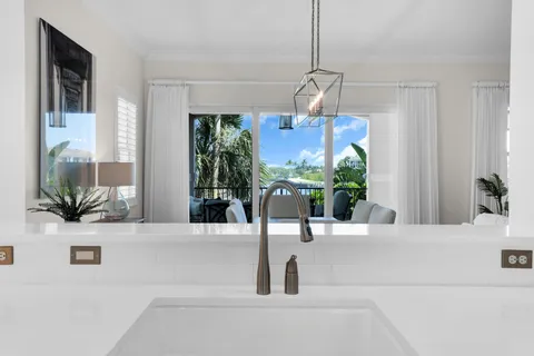 a view of a glass door with a glass door