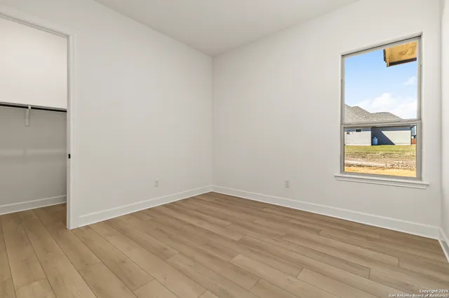 an empty room with a window