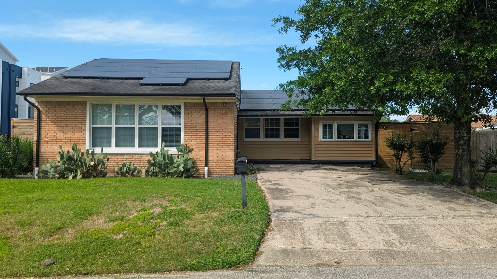 Great corner lot with doublewide driveway.
