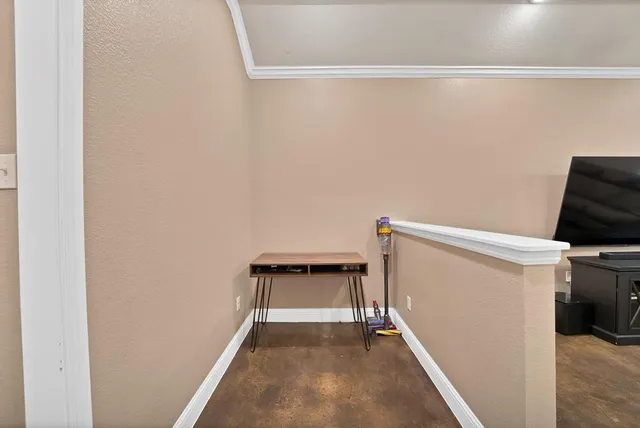 a view of utility room with empty racks