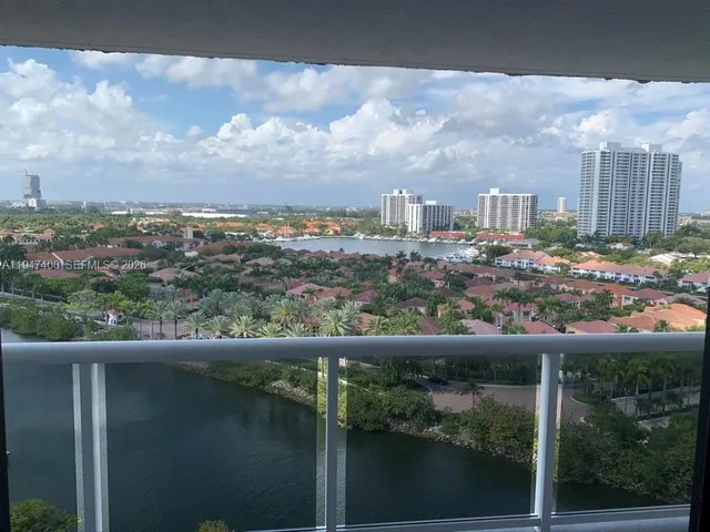 a view of a city from a balcony