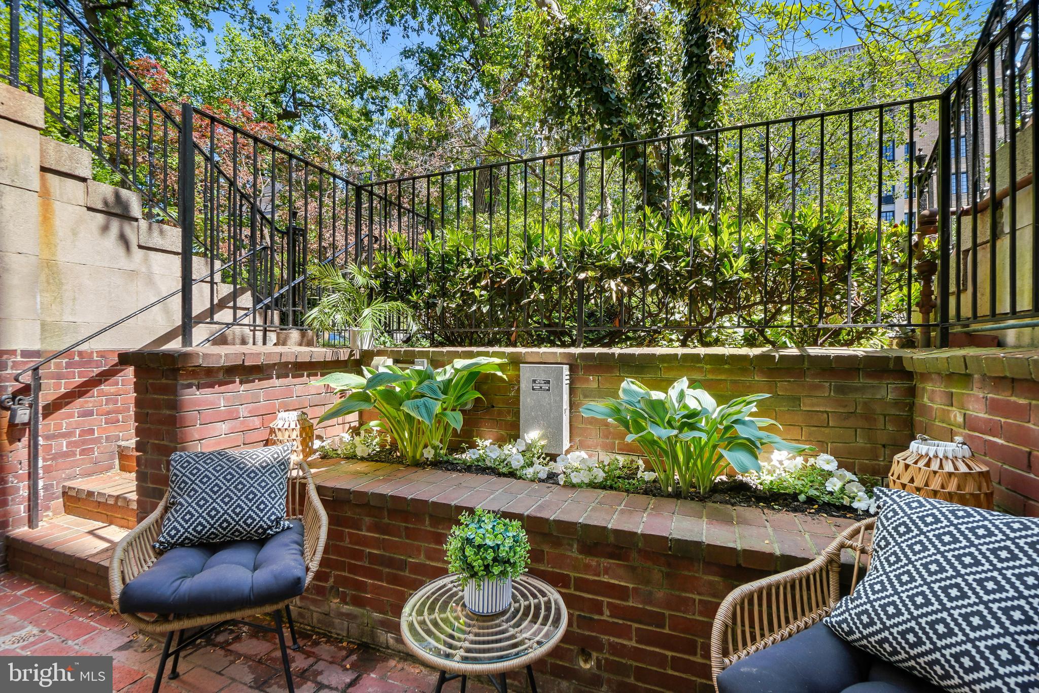 1706 16th Street Northwest, Unit 1 Washington, DC 20009 - Photo 40 of 55 Private brick patio with landscaped garden