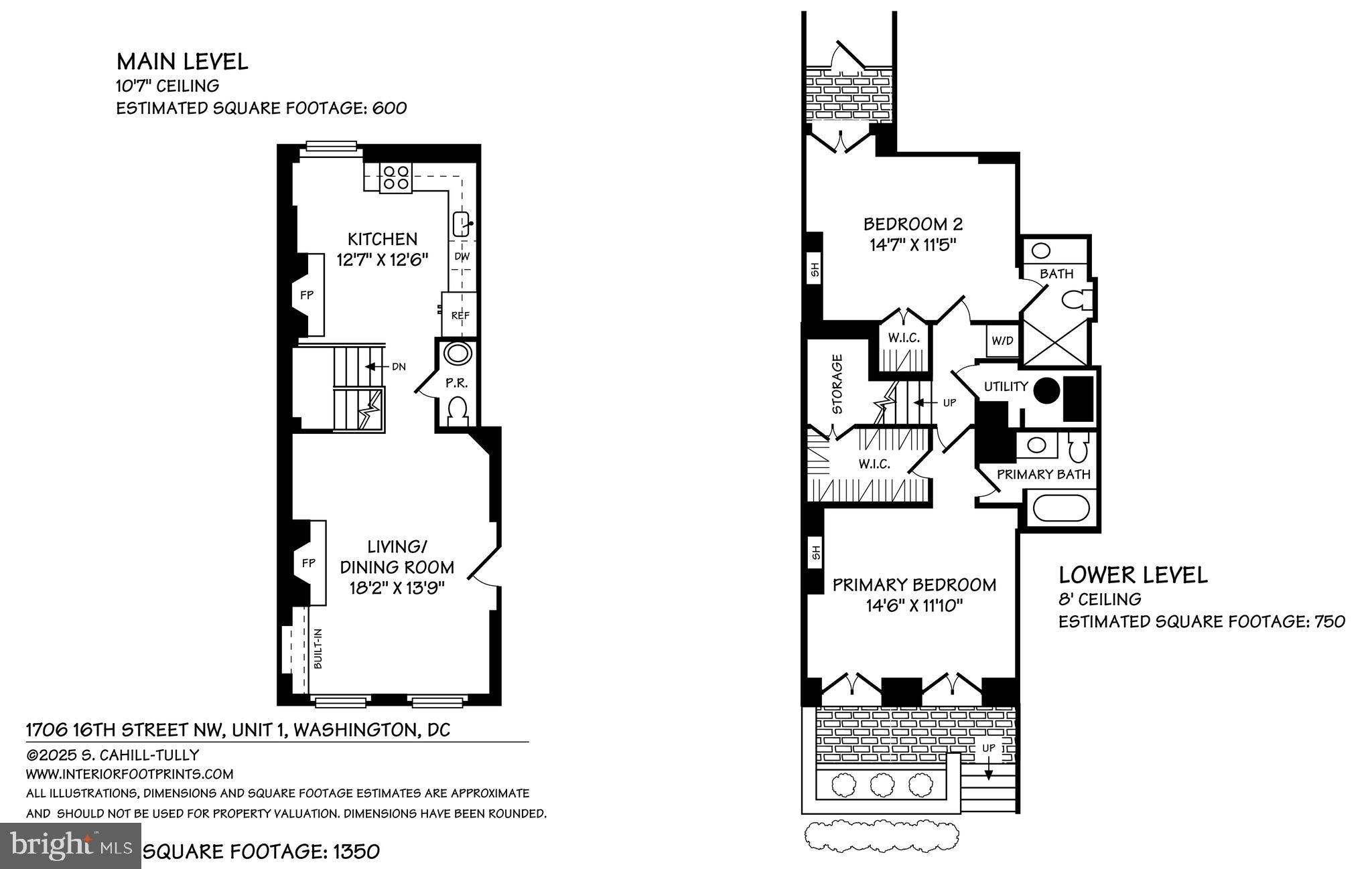1706 16th Street Northwest, Unit 1 Washington, DC 20009 - Photo 55 of 55 2 level floor plan