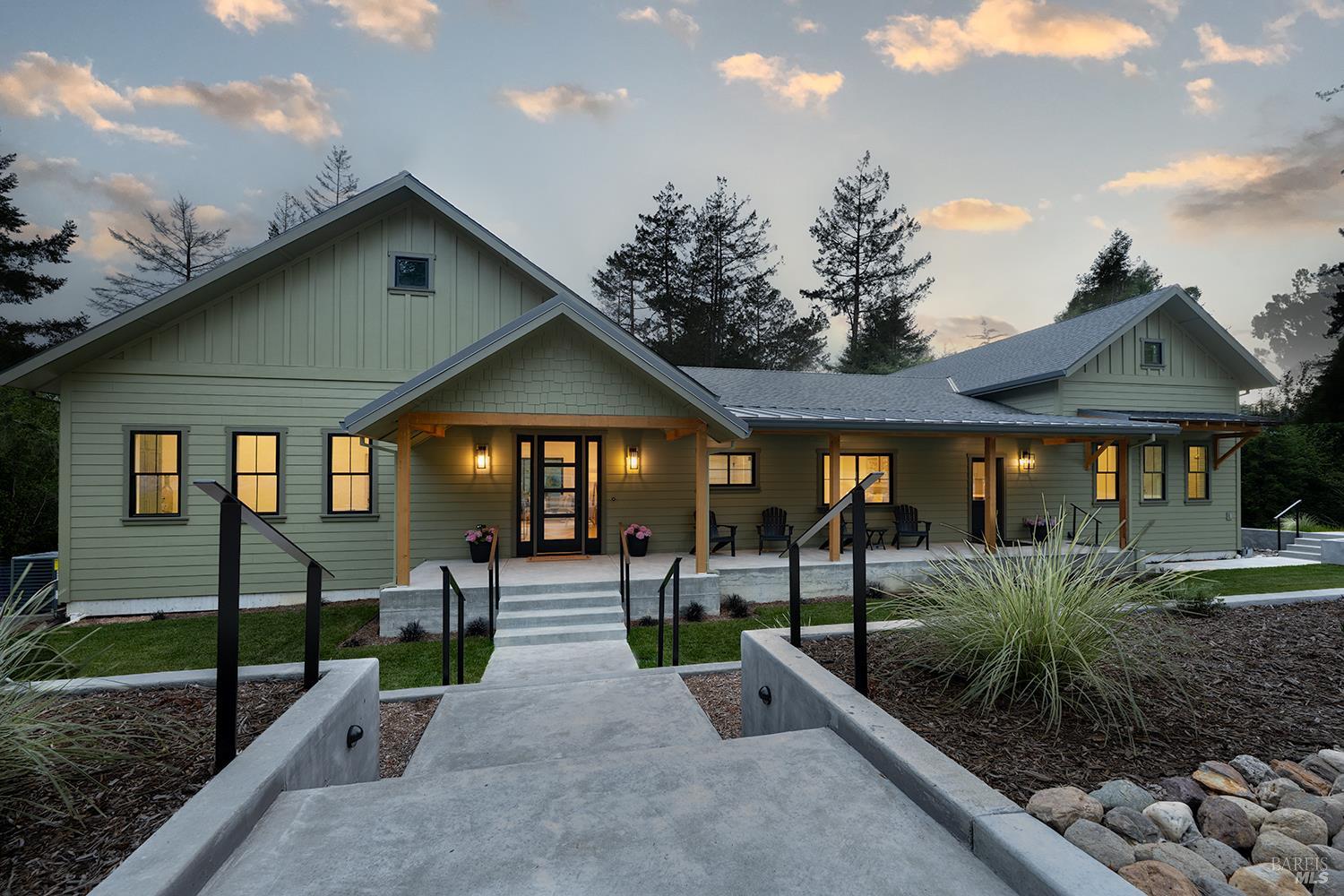 Welcome to 573 Wagnon Road - front entry to the single-level living space of the main residence