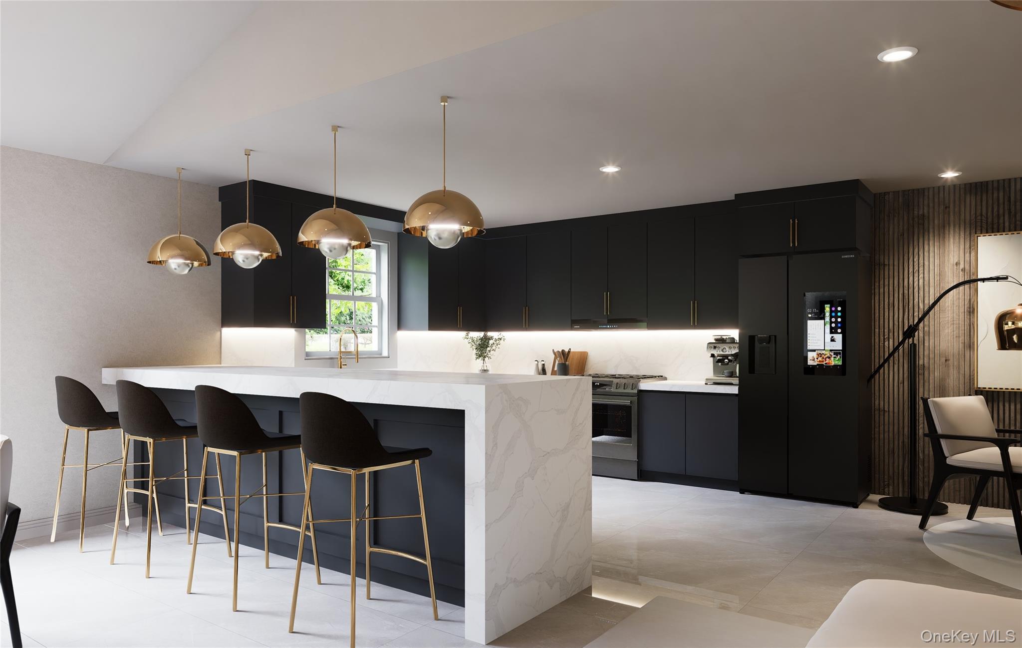 7 Smith Street Red Hook, NY 12571 - Photo 6 of 23 a kitchen with stainless steel appliances kitchen island granite countertop a sink a oven a dining table and chairs