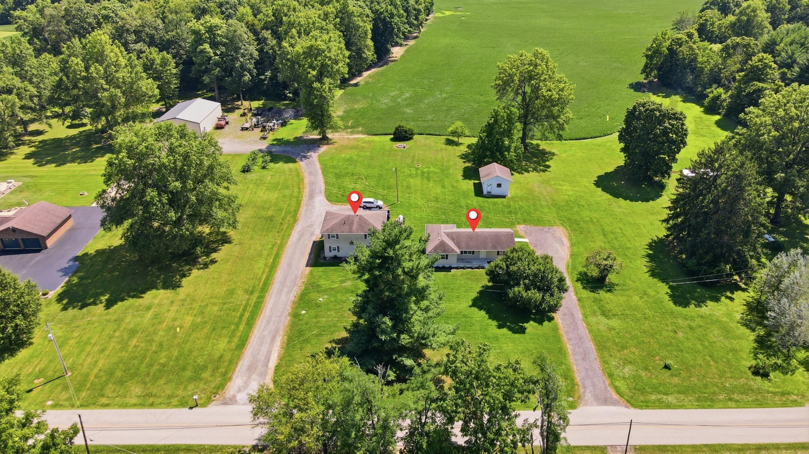 6809 Palmer Road Pataskala, OH 43062 - Photo 3 of 112 Front Aerial View - 6809 Palmer Road, Millersport, OH 43046