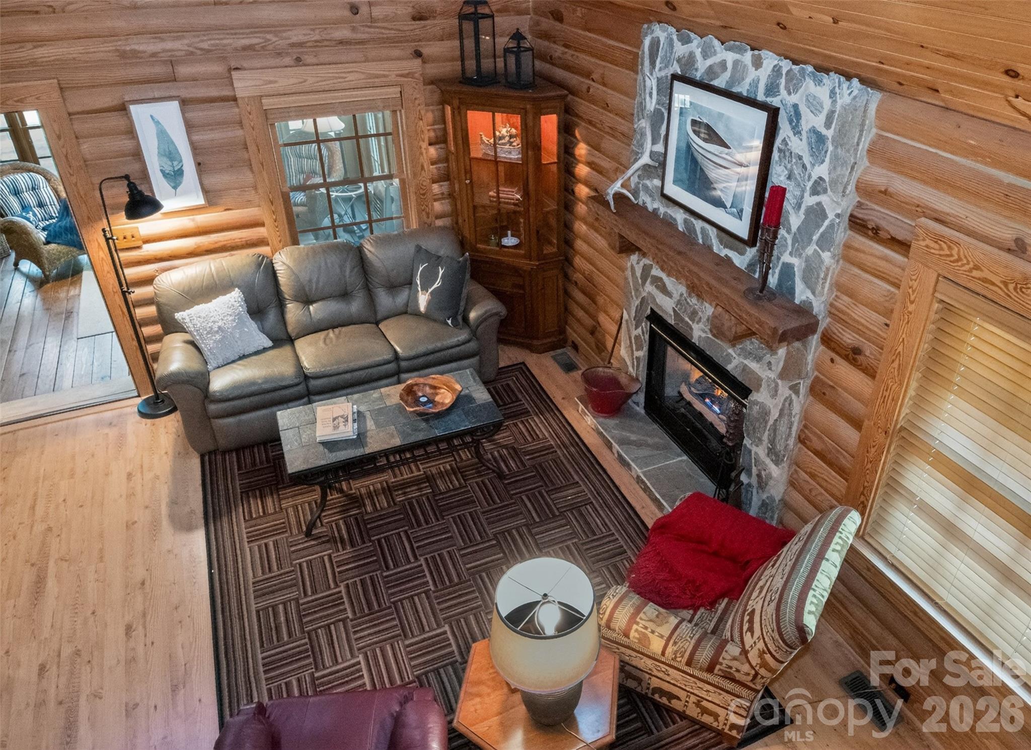 57 Club Lane Winnsboro, SC 29180 - Photo 18 of 48 a living room with furniture and a fireplace