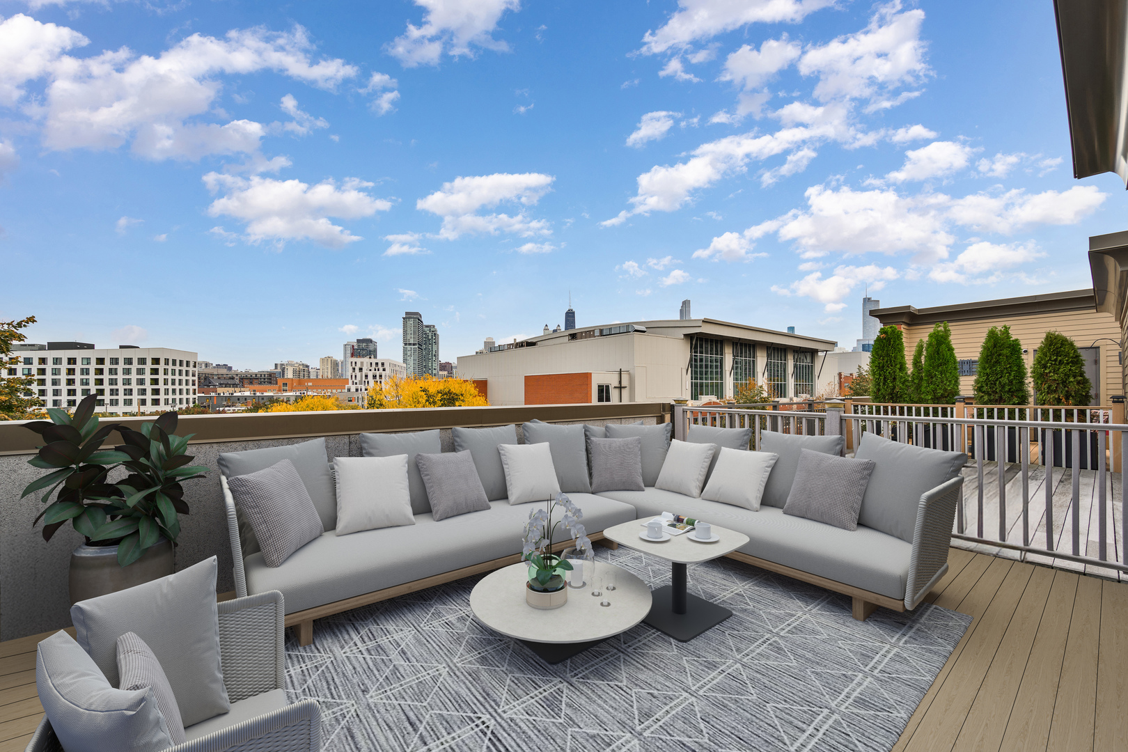 1036 North Crosby Street Chicago, IL 60610 - Photo 18 of 28 a balcony with furniture and city view
