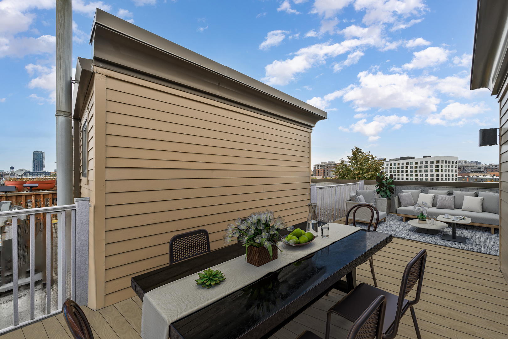 1036 North Crosby Street Chicago, IL 60610 - Photo 20 of 28 a view of a chairs and table in a balcony