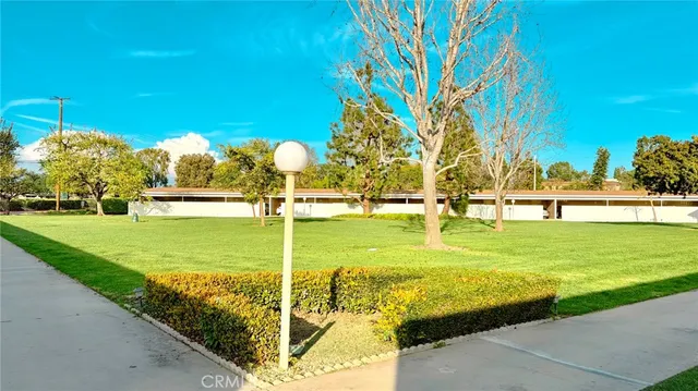 a view of an outdoor space and trees
