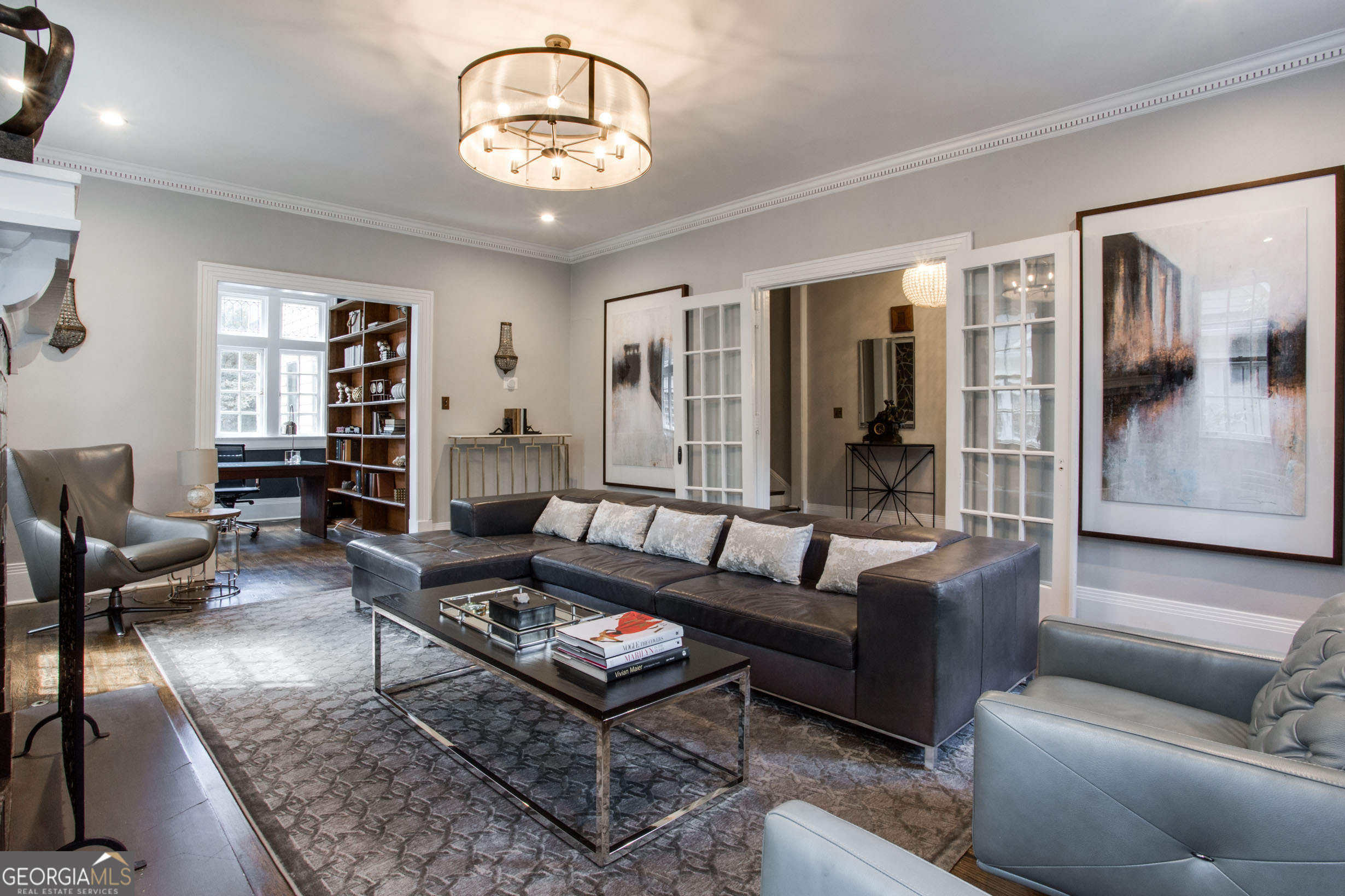 524 Seminole Avenue Northeast Atlanta, GA 30307 - Photo 14 of 75 a living room with furniture or couch and a chandelier