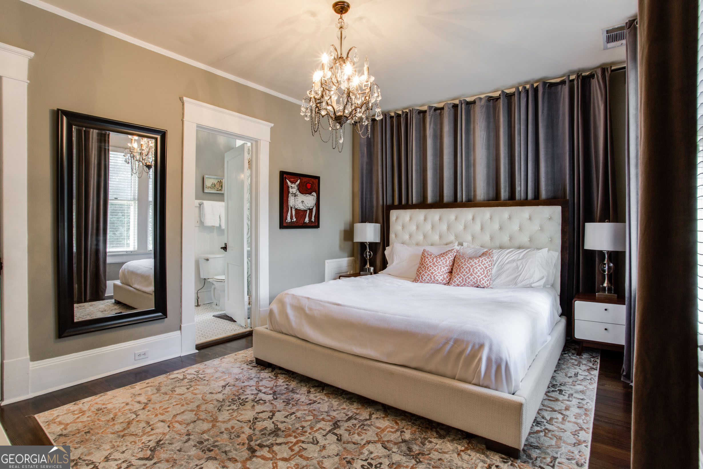 524 Seminole Avenue Northeast Atlanta, GA 30307 - Photo 38 of 75 a bedroom with a bed and a mirror