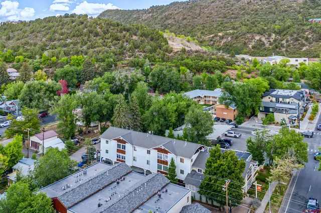 an aerial view of multiple house