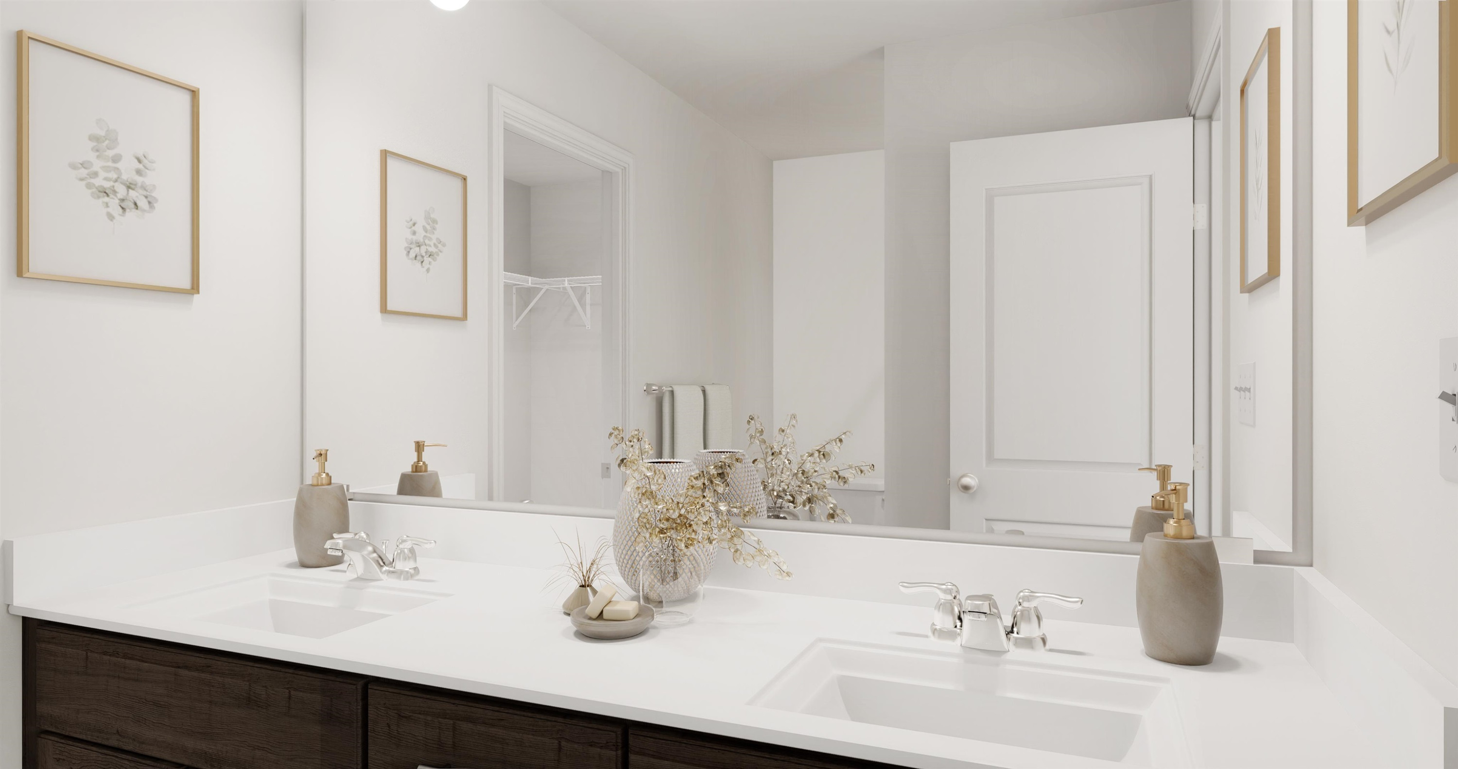 5019 Microcline Trail, Unit 813 MEREDITH B Raleigh, NC 27610 - Photo 11 of 16 a bathroom with a sink and a mirror