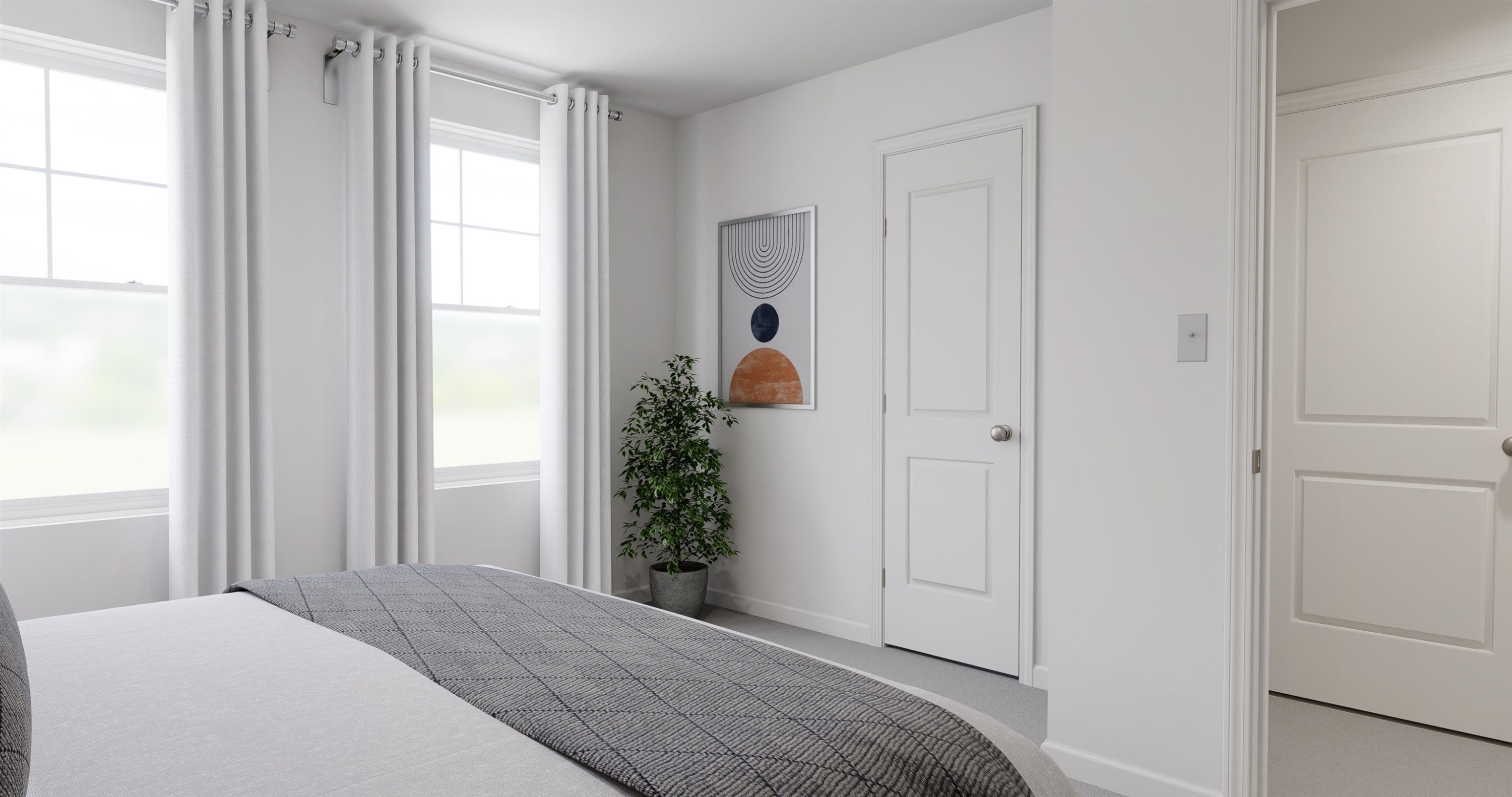 5019 Microcline Trail, Unit 813 MEREDITH B Raleigh, NC 27610 - Photo 9 of 16 a bedroom with a bed and a window