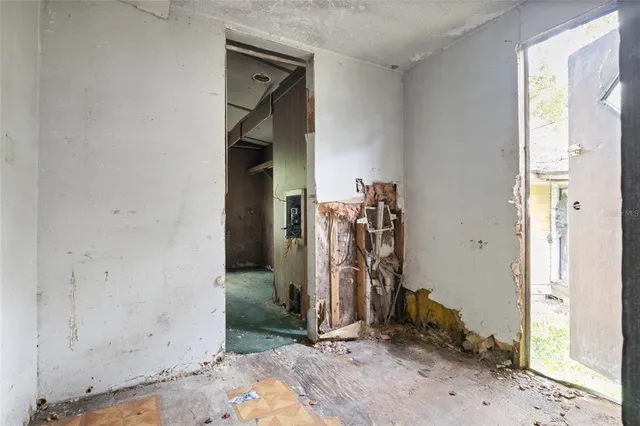 a view of a lake with a yard