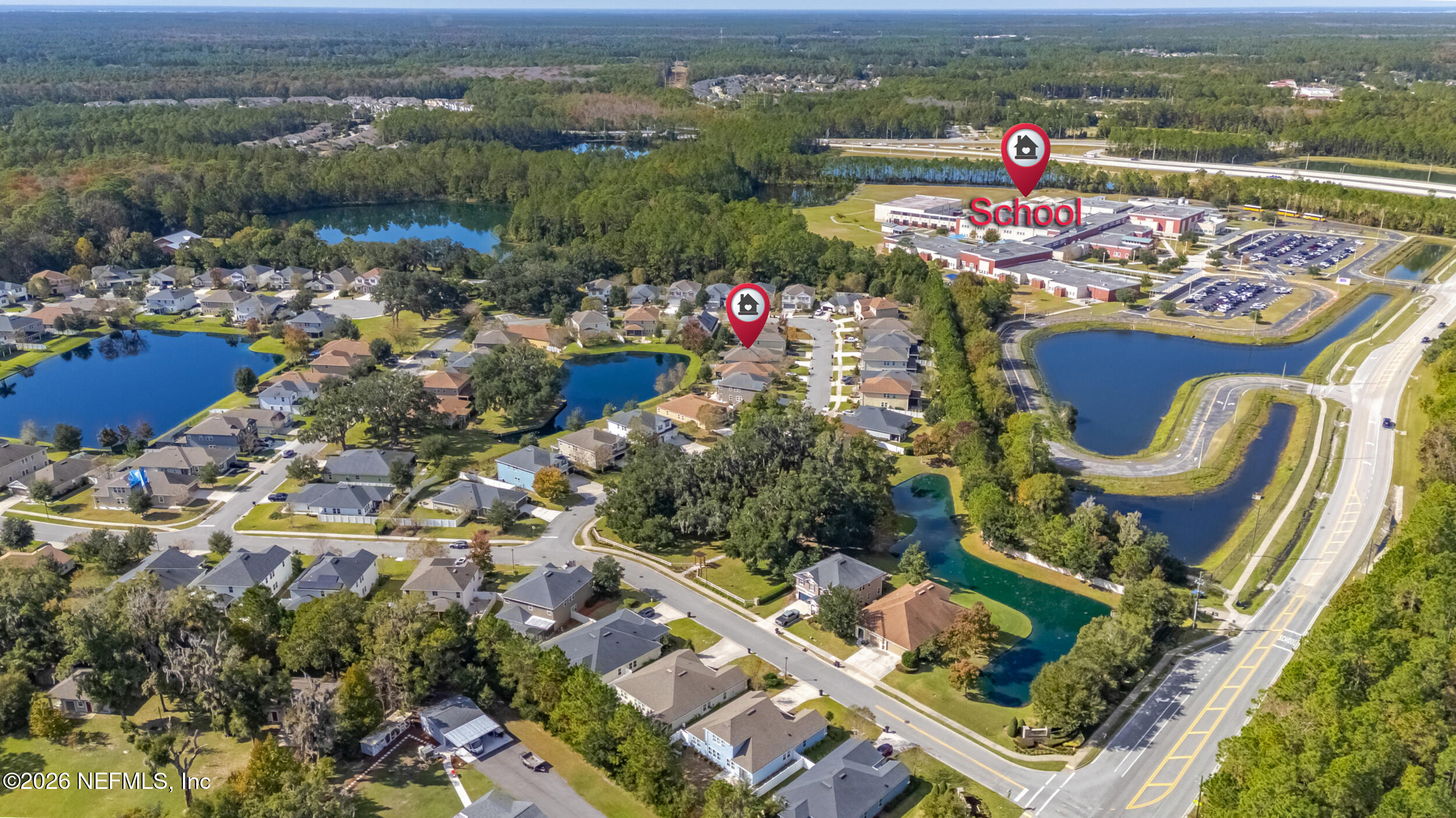 270 Carnation Street St. Johns, FL 32259 - Photo 47 of 56 an aerial view of a houses with outdoor space