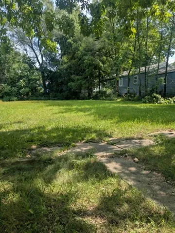 a view of outdoor space with a garden