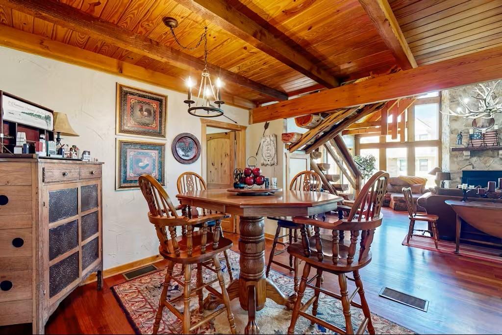 120 Live Oak Road Whitney, TX 76692 - Photo 9 of 21 a view of a dining room with furniture window and wooden floor