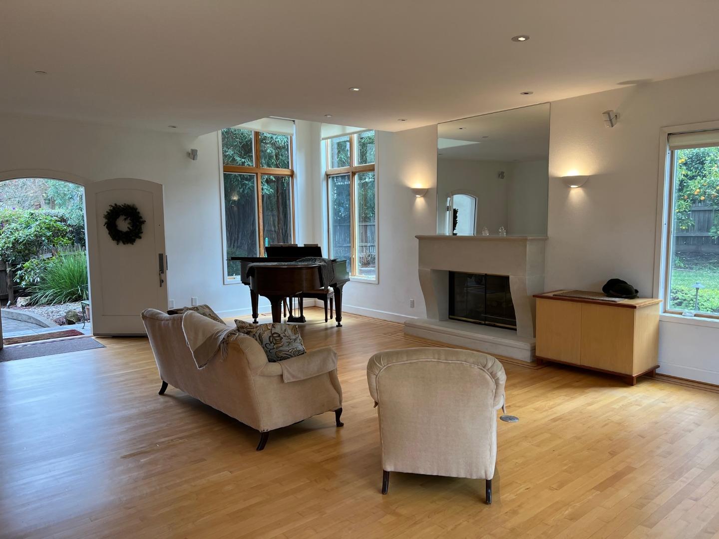 2198 Avy Avenue Menlo Park, CA 94025 - Photo 6 of 39 a living room with furniture and a fireplace