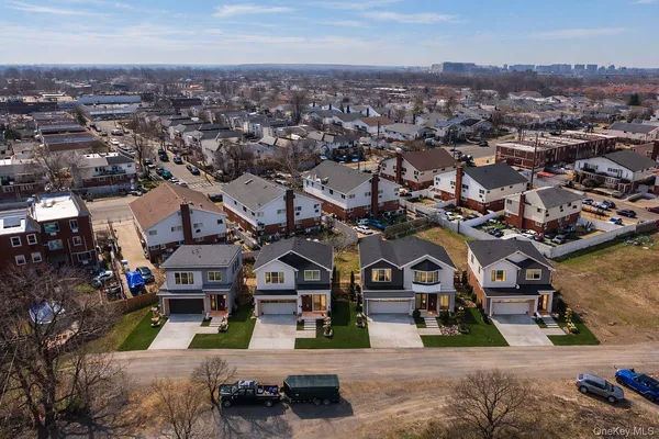 an aerial view of multiple houses