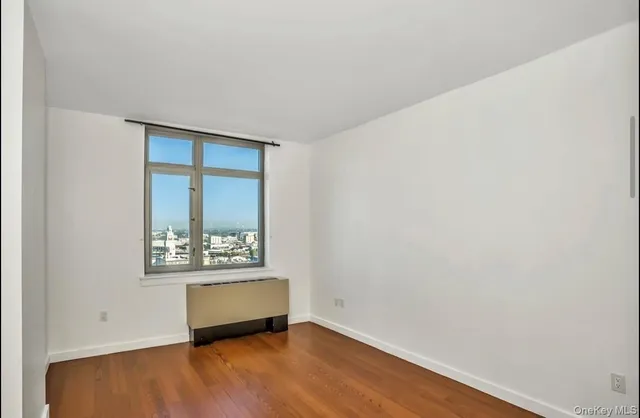 an empty room with window