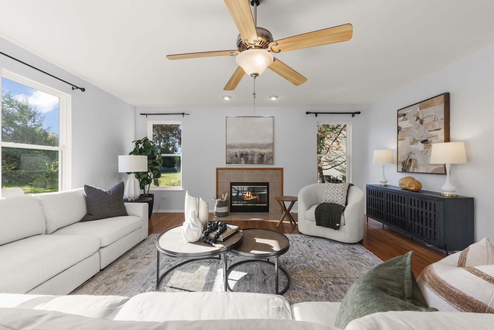 5 Player Court Bolingbrook, IL 60490 - Photo 10 of 37 a living room with furniture and a fireplace