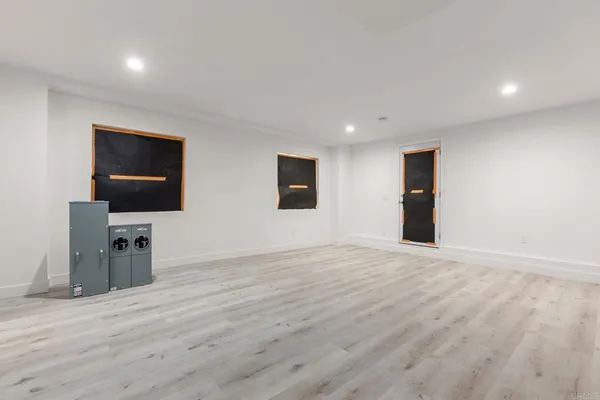 an empty room with a window