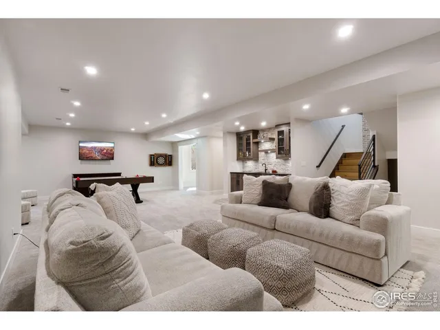 a living room with furniture and a couch