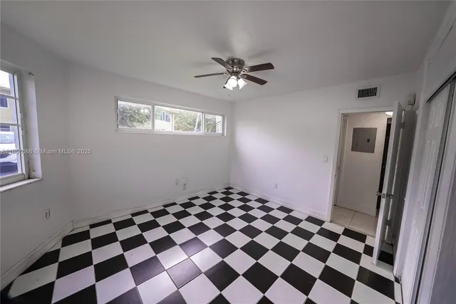 a black and white checkered floor