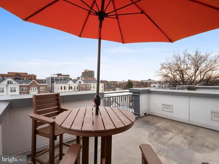 a view of a city from a terrace