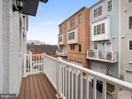 a view of city from a balcony