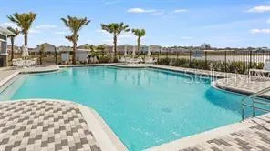 a view of a lake with a nearby beach