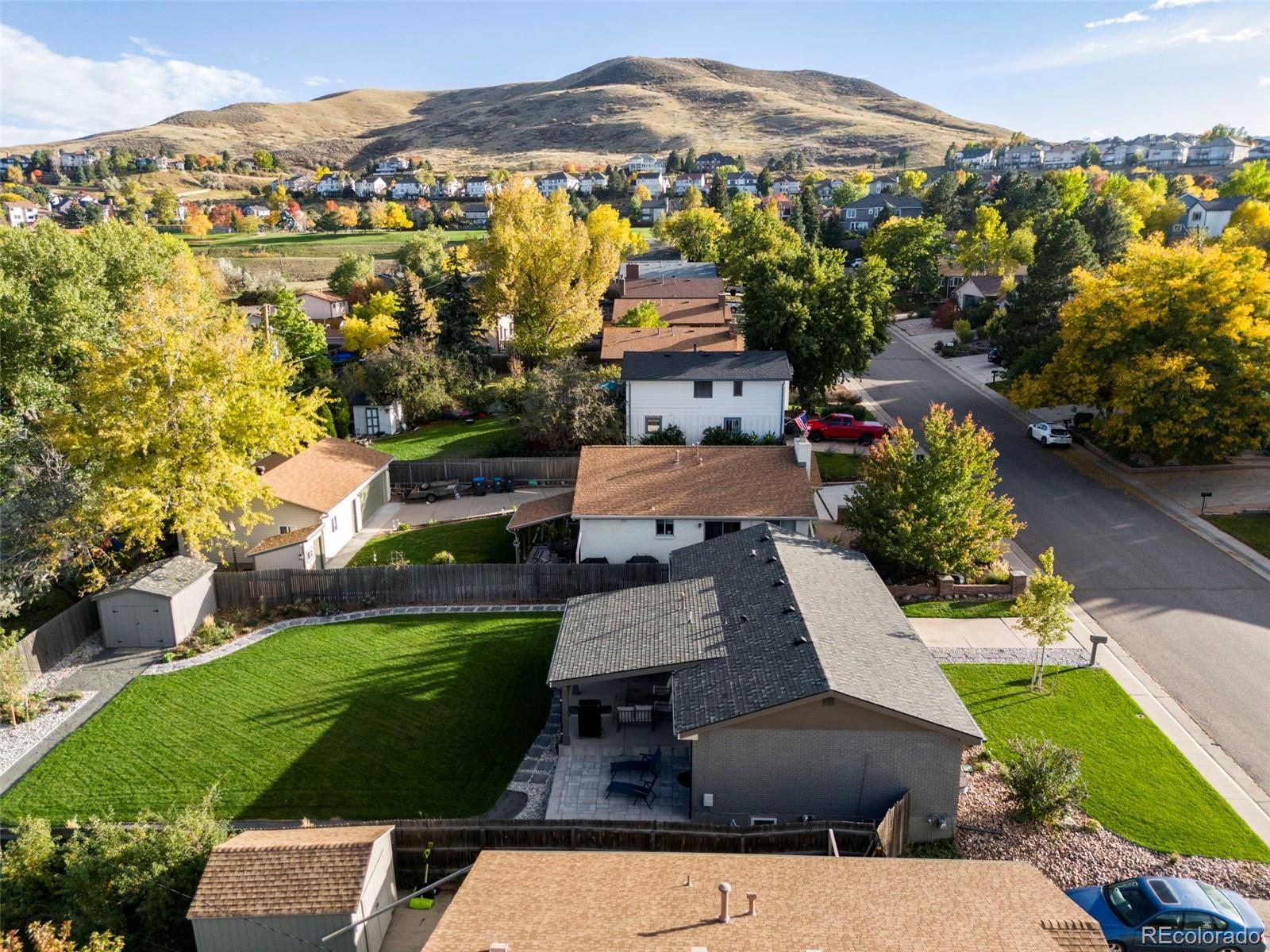 186 Quaker Street Golden, CO 80401 - Photo 48 of 50 an aerial view of a house with a garden