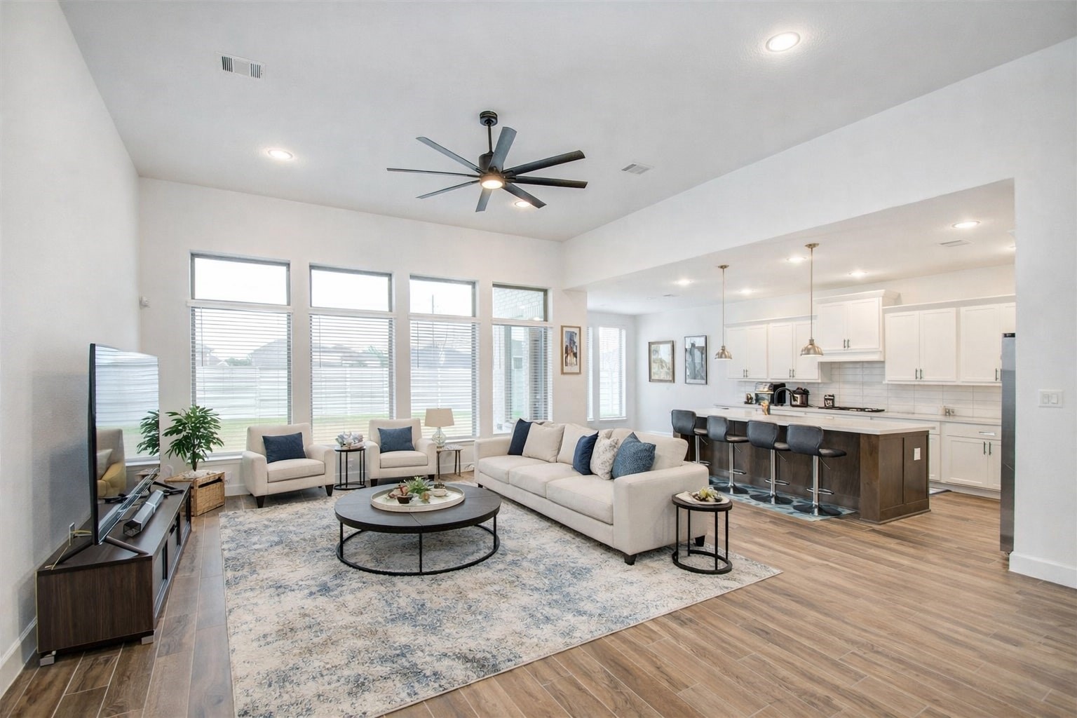 3011 Harbor Spring Way Manvel, TX 77578 - Photo 9 of 29 a living room with furniture and a large window
