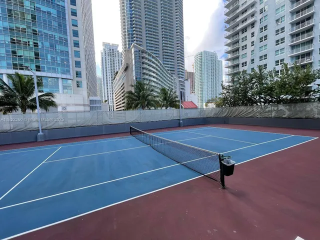 a front view of a multi story building