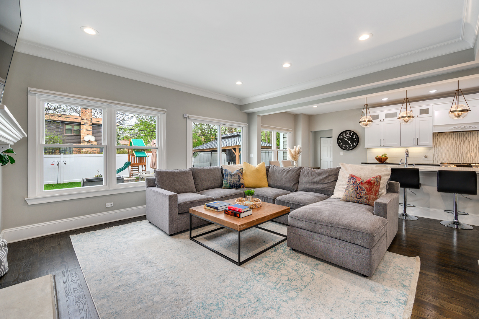 808 Rolling Pass Glenview, IL 60025 - Photo 11 of 33 a living room with furniture and a large window
