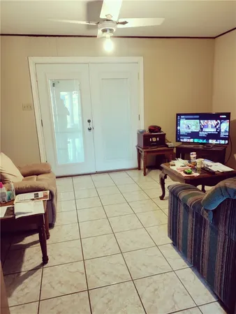 a kitchen with a stove and a cabinet