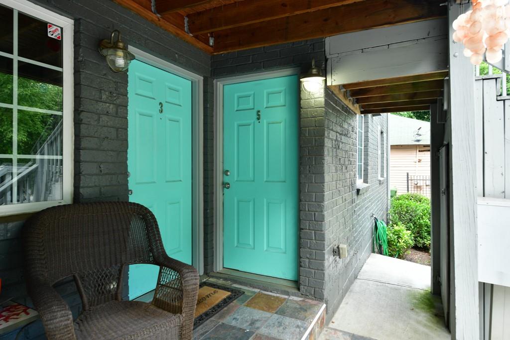 210 Sampson Street Northeast, Unit 5 Atlanta, GA 30312 - Photo 2 of 33 a view of front door and porch