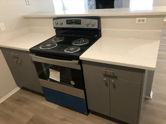 a close view of stove