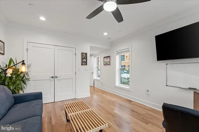 a living room with furniture and a couch