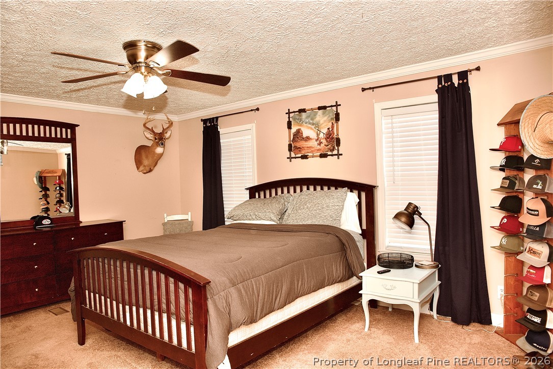 1071 Watts Road Lumberton, NC 28360 - Photo 12 of 31 a bedroom with a bed and a chandelier