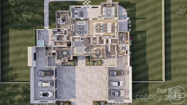 front view of a brick building