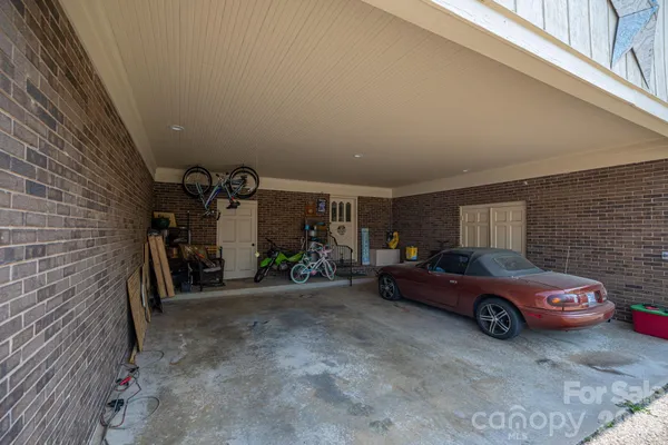a car parked in garage