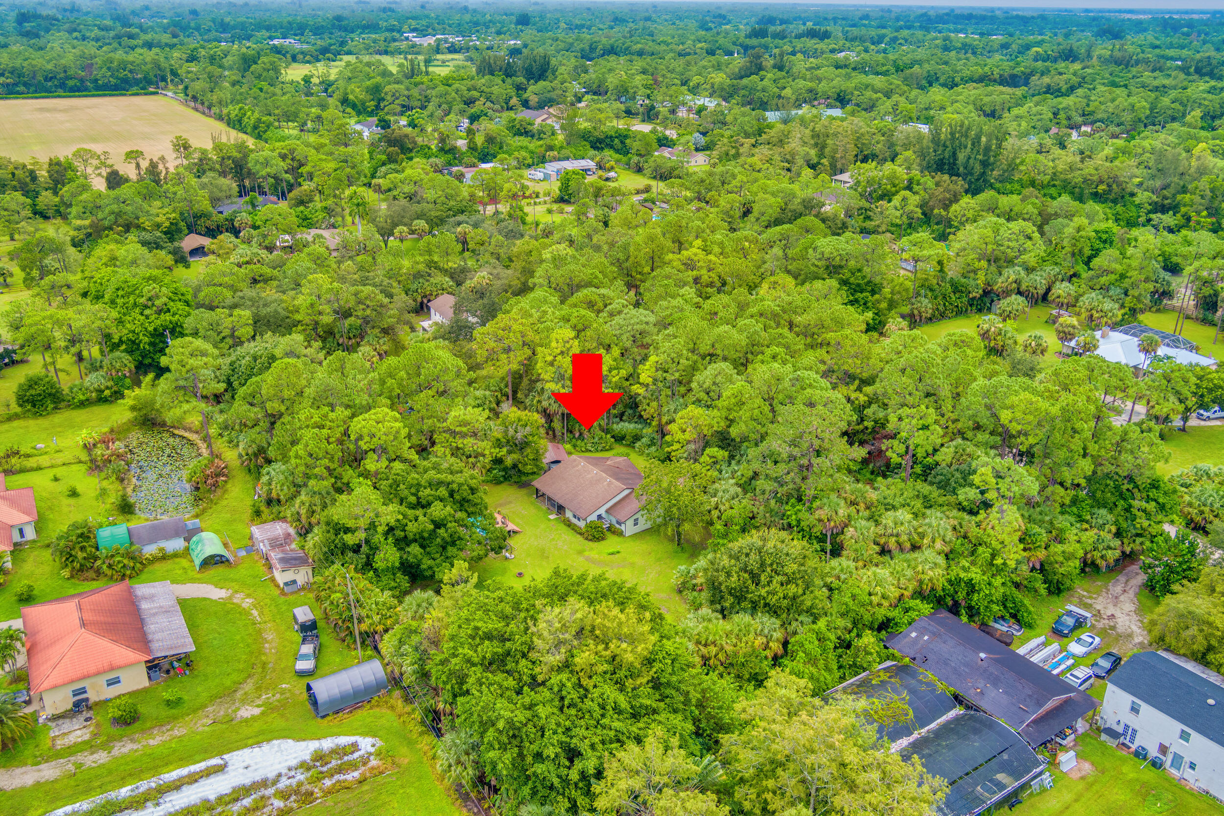 13578 Edith Road Loxahatchee Groves, FL 33470 - Photo 66 of 69 58d Aerial SE Corner