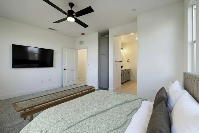 a view of building with sign board