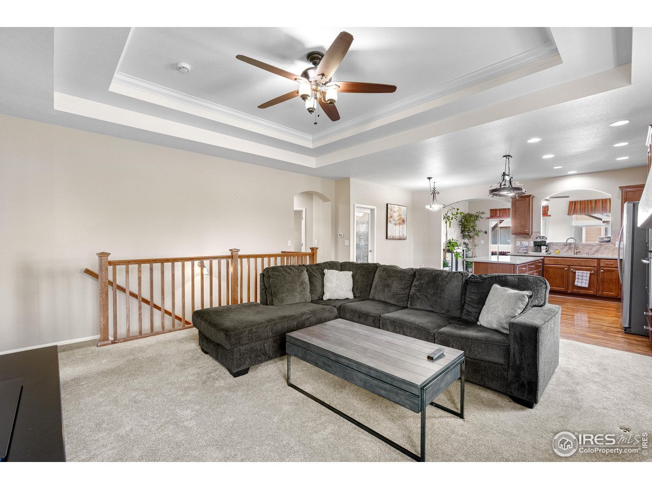 5865 Quarry Street Timnath, CO 80547 - Photo 12 of 47 a living room with furniture and a ceiling fan