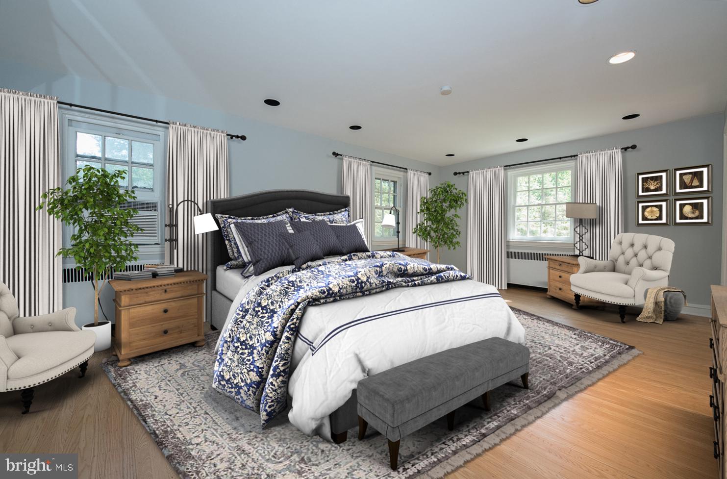 625 Fordham Road Bala Cynwyd, PA 19004 - Photo 13 of 20 Virtually Staged Master Bedroom